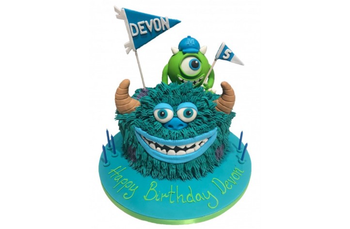 Monsters Inc Mike & Sully Cake